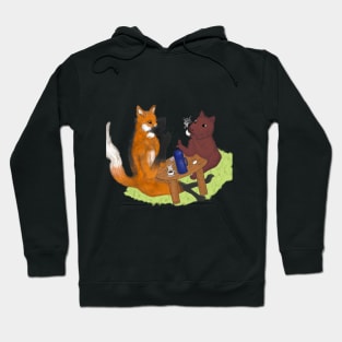 capybara and wolf Hoodie